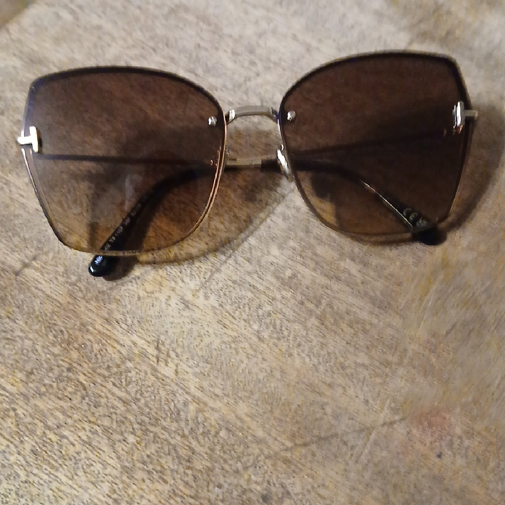 Tom Ford Brown Sunglasses Classic Aviator Style
